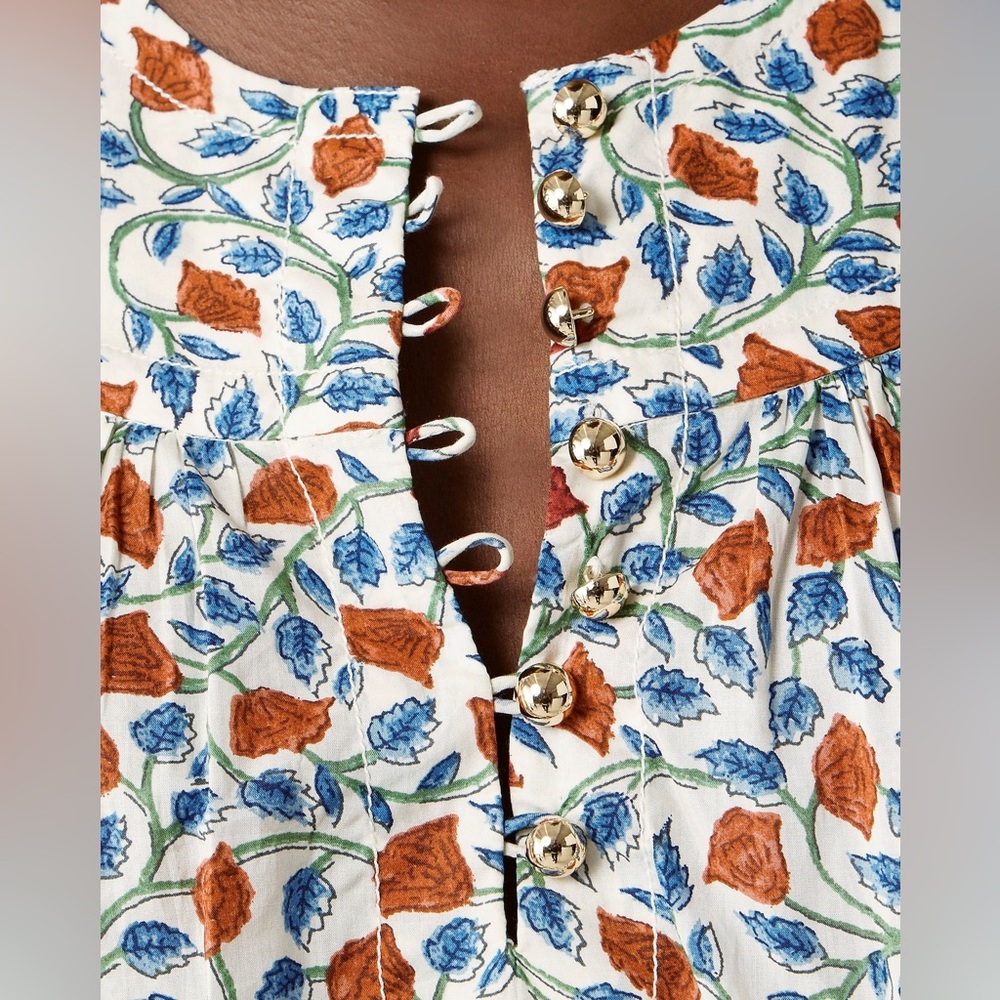 J.Crew Shirred popover top in rosewood floral CI523 - Picture 3 of 10